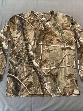 Realtree-Style Camo Long Sleeve Tee